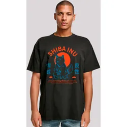 T-Shirt F4NT4STIC "Japanischer Shiba Inu Hund", Herren, Gr. 4XL, schwarz, Obermaterial: 100% Baumwolle, casual, oversize, Rundhals, Kurzarm ohne Bündchen, Shirts, Premium Qualität
