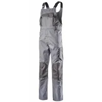 Diadora Utility Poly Bib, Workwear Latzhose - Grau/Dunkelgrau -