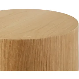 Tectake tectake® 2er Set Couchtische, rund, furnierte MDF-Platte, bodenschonende Filzgleiter