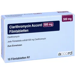 CLARITHROMYCIN Accord 500 mg Filmtabletten 10 St