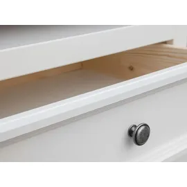 aea Echtholz Schreibtisch Holz Büro Schreibtische Möbel Tisch Büro Computer Landhaus - Weiß