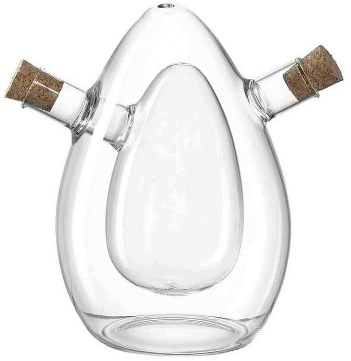 Produktbild LEONARDO Menage-Set Cucina Essig- und Ölflasche, (1x Essig/Öl Flasche, 1-tlg), Handgefertigtes Unikat weiß