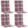 vidaXL Sitzkissen 100 x 50 x 3 cm rot kariert 4 St.