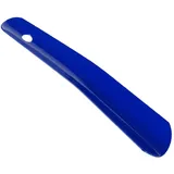 Kaps Hochwertiger Schuhlöffel aus Edelstahl für Männer und Frauen – farbig in kurzer Ausführung – Schuhanzieher aus hochwertigem Metall – in vielen Farben erhältlich (Blau) - 17 cm - 6.70 inch