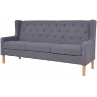 vidaXL 3-Sitzer Sofa Stoff Grau