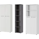 Germania Büromöbel-Set GERMANIA "GW-Agenda", grau (lichtgrau, graphit), Holzwerkstoff, Arbeitsmöbel-Sets, Büromöbel-Set