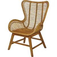 Tom Tailor SIT Sessel »T-RATTAN ARMCHAIR«, Rattanarmlehnstuhl mit Teakholzgestell und organischer Form, beige