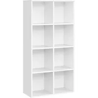 VASAGLE Bücherregal 65,5 x 30 x 129,5 cm Weiß