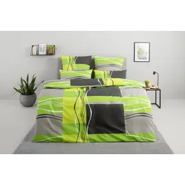 MY HOME Kelian Linon grün 135 x 200 cm + 80 x 80 cm