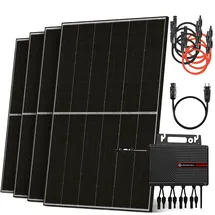 solarway Solarway® 1760W Balkonkraftwerk 1600W komplett Steckdose - neuester 1600 Watt Wechselrichter - Solaranlage Komplettset - 440W Solarmodule & Deye & Zubehör