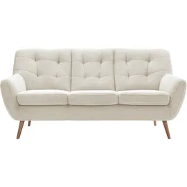 exxpo - sofa fashion 3-Sitzer EXXPO - SOFA FASHION "Scandi, bequem, aufwendige Rückenpolsterung für mehr Sitzkomfort", beige, B:187cm H:92cm T:92cm, Sofas, aktuelle Farben in hochwertigen Bezugsqualitäten, Holzfuß