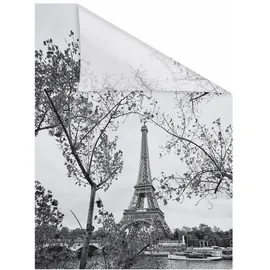 Lichtblick Fensterfolie Paris, 1 St., blickdicht, strukturiertKlebepunkte, selbstklebend, Sichtschutz schwarz-weiß, Fensterfolie, 30978430-4