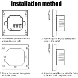Zoternen Smart Thermostat 3A digital programmierbar LCD-Touchscreen Fußbodenheizung