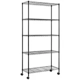 Nilpferd Mehrzweckregal Lagerregal, Regal, Gitterregal Metall, frei verstellbare Regale schwarz 179 cm