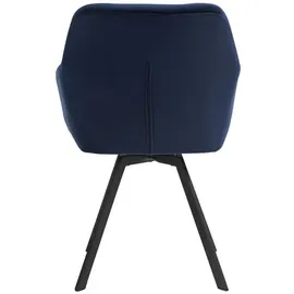 SalesFever Armlehnstuhl Samt blau