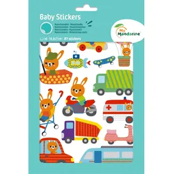 Maildor 10x Baby, 6 Stickerbogen 14,8x21cm, Transportmittel - Mehrfarbig AE166C