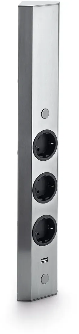 Naber 7053094 Mira Eck small USB A Steckdosenelement, Edelstahl Mira Eck smal...