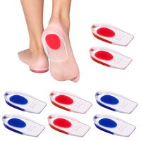 ZYNERY 4 Paar Fersensporn Einlagen, Silikon Fersenkissen für Schuhe, Soft Gel Einlegesohlen, Orthopädische Geleinlagen für Fersensporn, Achillesschmerzen (S)