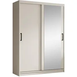 beautysofa Schwebetürenschrank HELA 120 x 204,5 x 60 cm Beige