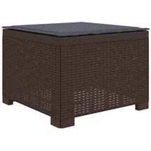 vidaXL 1-Sitzer Garten-Sofa mit Kissen Rattan-Look PP Braun