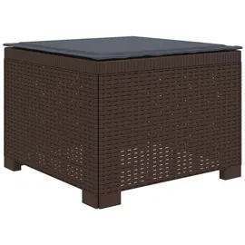 vidaXL 1-Sitzer Garten-Sofa mit Kissen Rattan-Look PP Braun