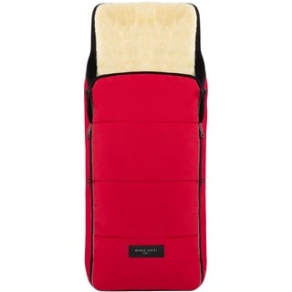 WERNER CHRIST BABY, Kinderwagen-Fußsack CORTINA – Thermo Winterfußsack (Kinder ab 6 - bis 36 Monate), mit herausnehmbarer Lammfelleinlage, medizinisches Fell, in Chili Red (rot)