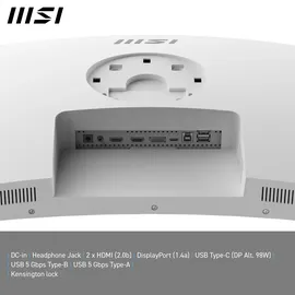 MSI Modern MD342CQPWDE 34 UWQHD Business Monitor Curved 21:9 HDMI/DP/USB-C PD98W 120Hz
