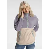 POLARINO Fleecepullover Sweatshirt Colourblocking Beige 44/46