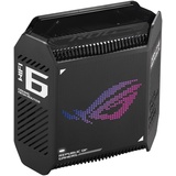 Asus ROG Rapture GT6 AX10000 1er Pack Tri-Band Gaming Mesh WiFi System kombinierbarer Router (Tethering als 4G und 5G Router-Ersatz, WiFi 6, bis zu 270qm Abdeckung, 2,5G Port, 160 MHz-Kanäle) schwarz