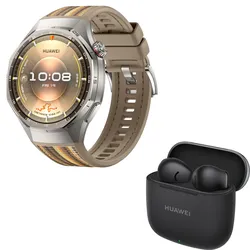 HUAWEI Watch GT6 Pro, Brown Woven + Huawei Buds SE3 inkl. HUAWEI Freebuds SE3, schwarz (Bundle)