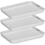 Navaris Schuhabtropfschale 4675322, 3 Stück, für Schuhe, grau, 35 x 27 x 2 cm