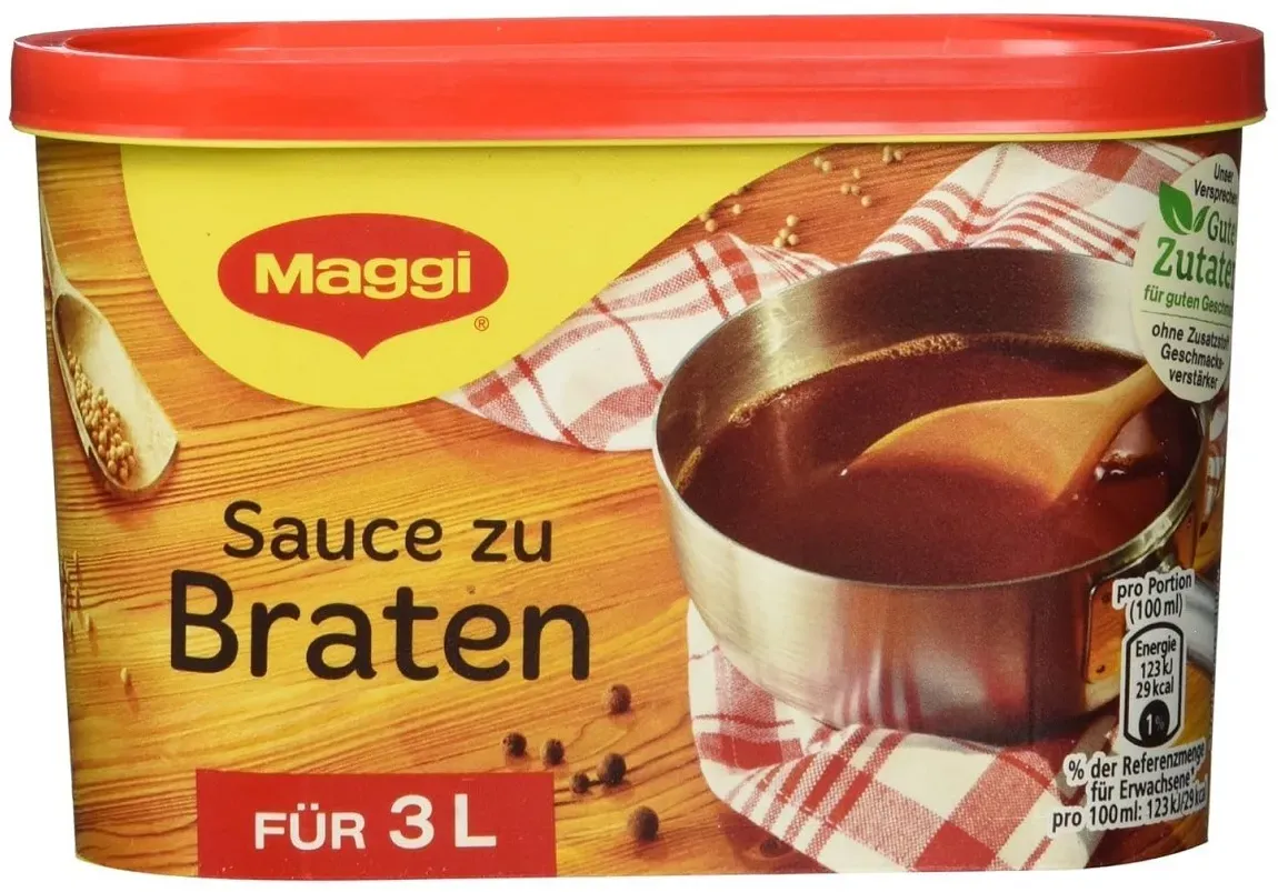 Maggi Sauce zu Braten ergibt 3 Liter