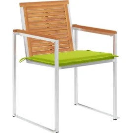 vidaXL Gartenstuhl 6 St. mit Kissen 6 x 6 x 6 cm grün