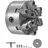 Vevor 6-Backen-Drehfutter, 160 mm, selbstzentrierendes Spannfutter mit D1-4 Cam Lock-Trägerplatte, 3-145 mm Spannbereich mit T-Schlüsselschrauben, HT300-Material, für Holz-Metall-Drehmaschinen