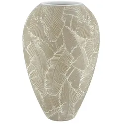 Deko Vase , beige , Polyresin (Kunstharz) , Maße (cm): B: 24,5 H: 40,5 T: 13