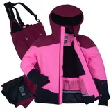 Killtec Skianzug Mädchen Skijacke + Skihose (Gr. 176, pink/himbeere), Schneefang - Kinschutz -Skipasstasche - abnehmbare Hosenträger rosa 176 EU