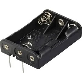 TRU Components TC-13220580 Batteriehalter 3x Micro (AAA) Kontaktpole (L x B x H) 52 x 37 x 13mm