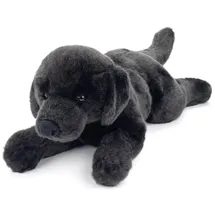 Uni-Toys - Labrador liegend schwarz, Hund Kuscheltier