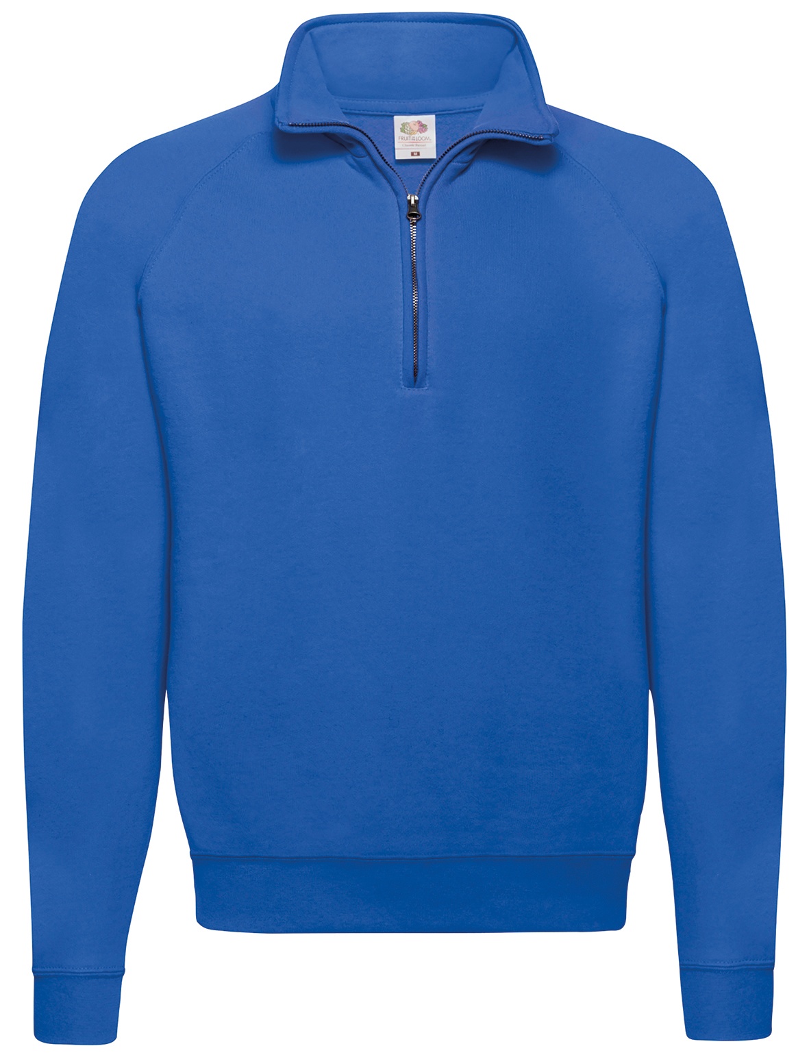 CLASSIC ZIP NECK SWEAT - Herren Sweatshirt mit Reißverschluss, royal, L