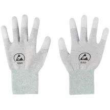TRU Components ESD-Handschuh mit Beschichtung an den Fingerspitzen Kleider-Größe: M Polyamidfaser, PU-Beschichtung