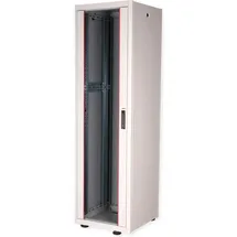 Roline 19-Zoll Netzwerkschrank Basic 42 HE, 600x600 BxT Glastür, grau