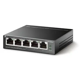 TP-Link TL-SG1005LP 5-Port Gigabit PoE Switch mit 4 PoE+-Ports, lüfterlos) Schwarz