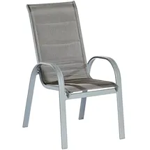 Merxx Amalfi Stapelsessel 56,5 x 77 x 104 cm diamantbraun 2 St.