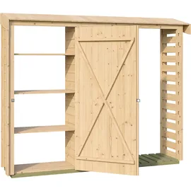 Weka Kaminholzregal Holz 249,4 x 50 x 211 cm naturbelassen