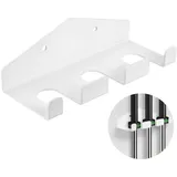 Vertikale Langhantelstange Wandhaken, Hantelständer Wandhalterung für Olympische Hanteln, Hantelablage für 3 Stangen, platzsparend Langhantel Ständer zum vertikalen Aufhängen(3 Stangen/Weiß)