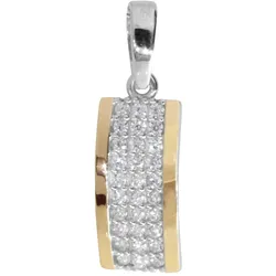 Ketten-Anhänger OSTSEE-SCHMUCK "Ostsee-Schmuck Anhänger Sunny Exklusiv Anhänger Sunny Exklusiv", weiß, Schmuckanhänger, Damen, 26 x 8mm, Silber 925 (Sterlingsilber), 1.9 g