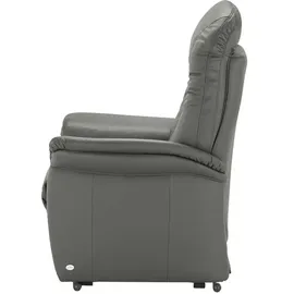 HIMOLLA Sessel 7706 Leder 101 x 112 x 101 cm Grau elektrisch