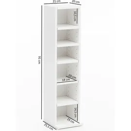 KADIMA DESIGN Wandregal 21 x 20 x 91 cm Weiß