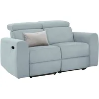 2-Sitzer HOME AFFAIRE "Sentrano", blau (eisblau), B:152cm H:82cm T:98cm, NaturLEDER/Kunstleder (Das Leder hat eine Dicke von 0, 9-1, 0 mm), Kunstleder, Webstoff (95% Polyester, 5% Nylon), Struktur fein (95% Polyester, 5% Nylon), Sofas, 152 cm, man. o. elektr. Relaxfunktion und USB/Kopfverstellung