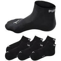 Puma Quarter Sneakersocken 6er Pack Schwarz 39-42
